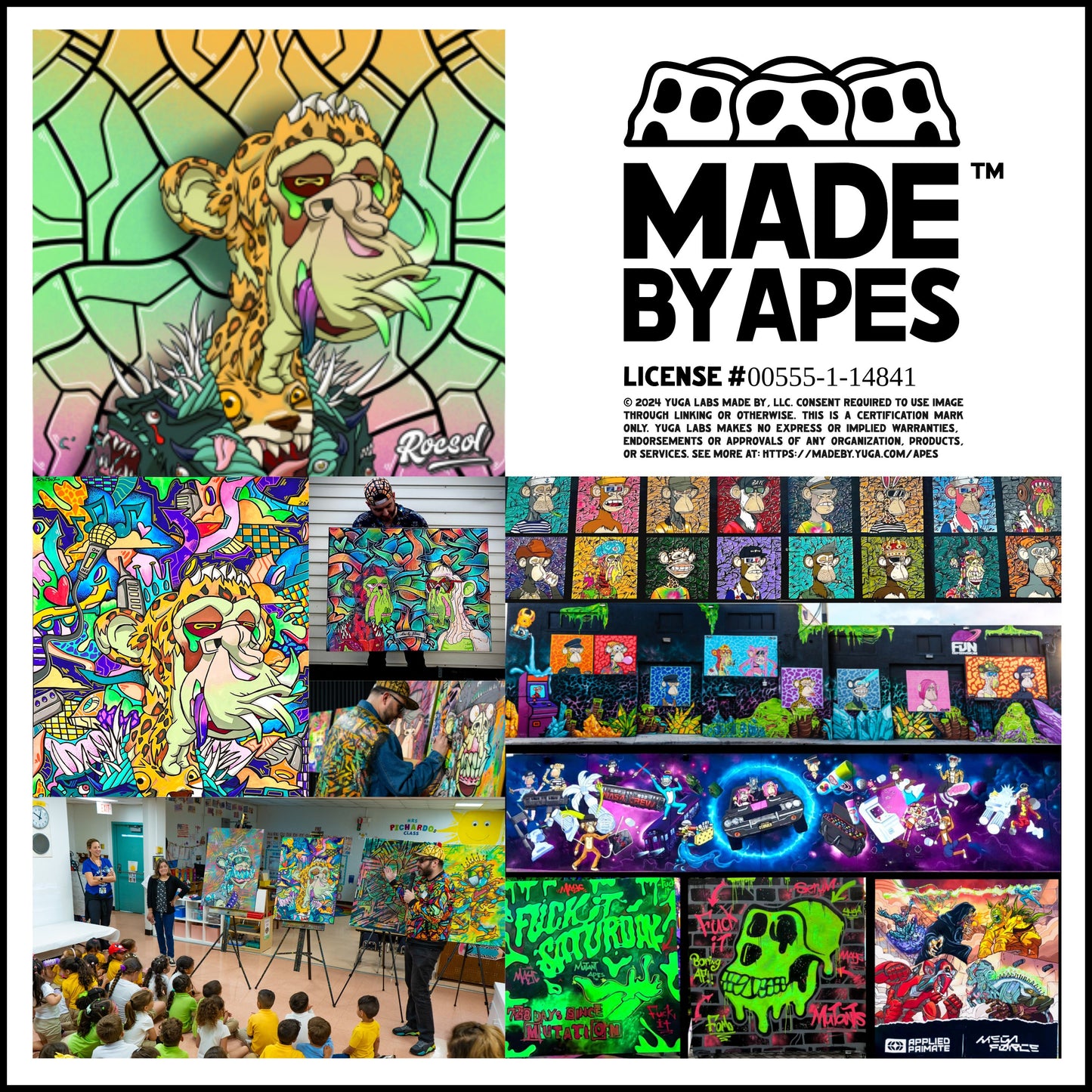 BAYC / MAYC Custom Canvas Painting by Roc Sol