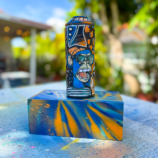 Custom Painted Spray Can + Matching Box Set