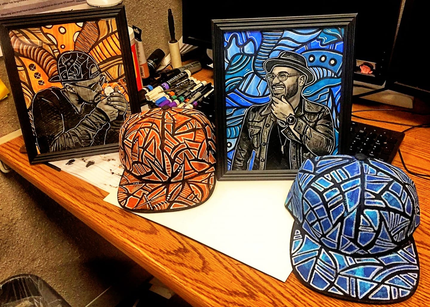 Custom Painted Snapback Hats