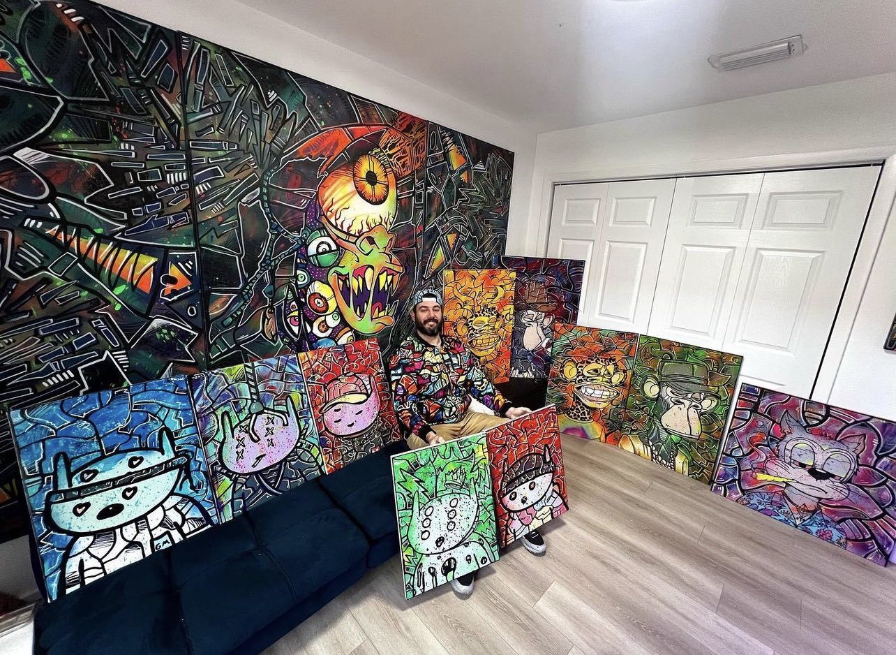 BAYC / MAYC Custom Canvas Painting by Roc Sol
