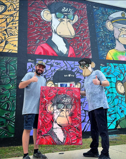 Roc Sol canvas at Ape Wall of Fame Bored Ape Yacht Club Mural