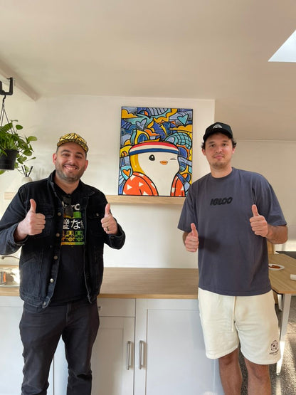 Luca Netz from Pudgy Penguins with Roc Sol Canvas