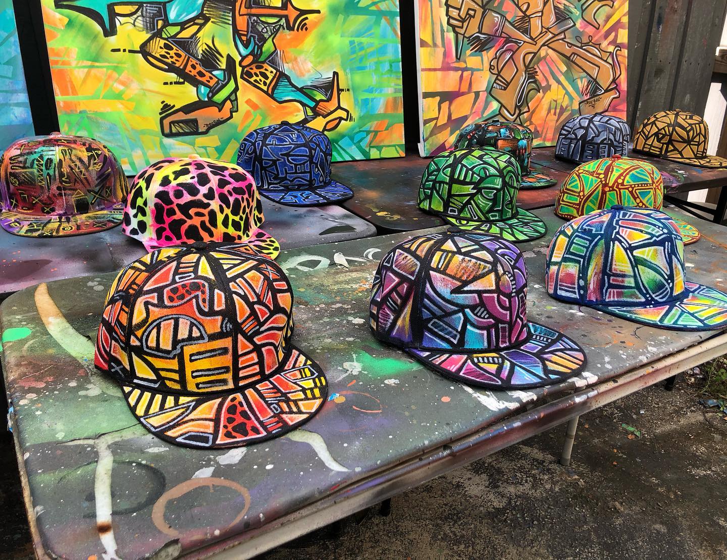 Custom Painted Snapback Hats