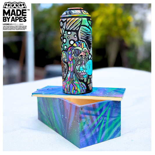 Custom Painted Spray Can + Matching Box Set